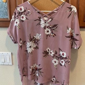 Pink rose vintage blouse